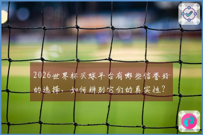 2026世界杯买球平台有哪些信誉好的选择，如何辨别它们的真实性？